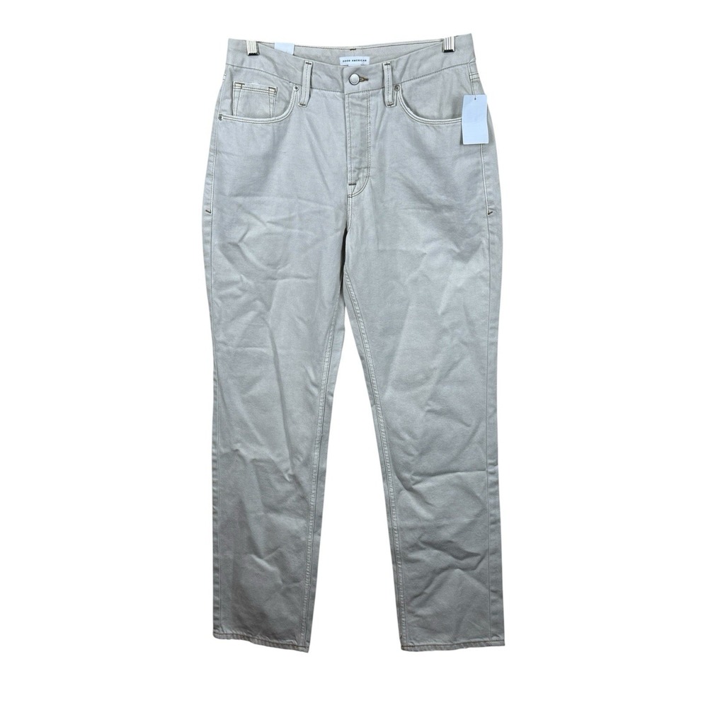 Good American Good 90's Icon Jeans in Bone Size 8‎ 29 NWT